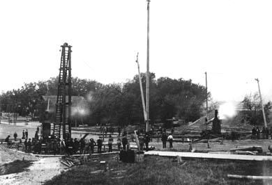 Construction of Viaduct on Pierre St.